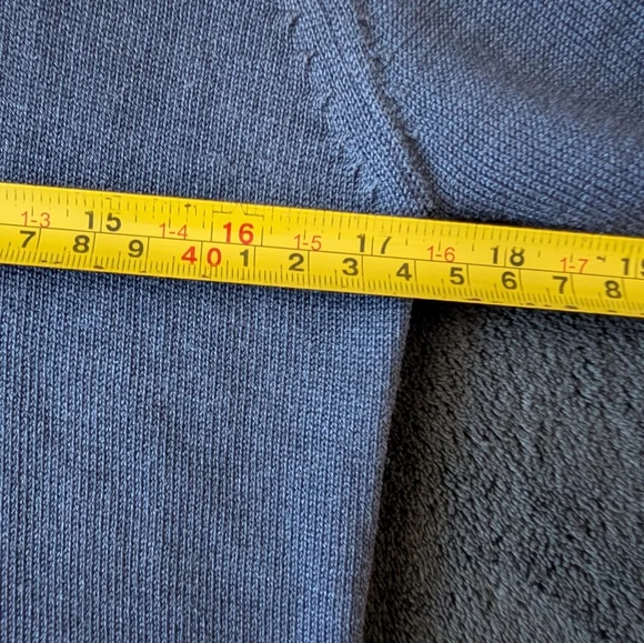 100% Silk Mockneck Turtleneck Navy Quiet Luxury Old Money Prep Academia Medium - Picture 6 of 9